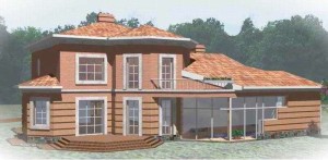 External view, Dniper project - a house project with terraces